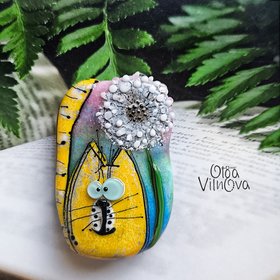 Cat with dandelion #19 image