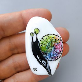 Rainbow on Black: snail #2 image